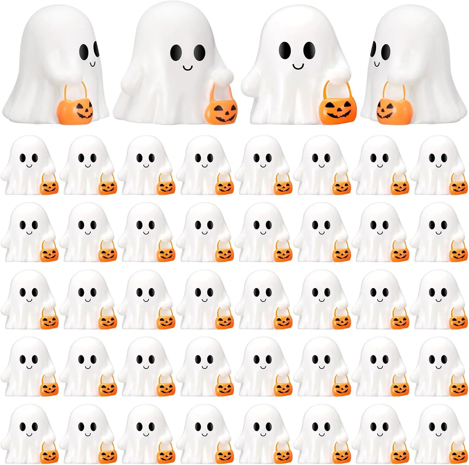 Halloween Miniature Figurines Mini Figure Ornaments Ghost Pumpkin Statue Figures Tiny Figurines Halloween Statue Decorations for Halloween Party Garden Home Yard, Hide and Seek Game, Halloween Gift