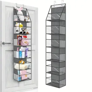 Over The Door Hanging Storage Rack, 1 Count 4/6-pocket Hanging Pantry Organizer, Large Capacity Household Storage Organizer for Closet, Bedroom, Bathroom, Closet Organization, Home Organizer Storage