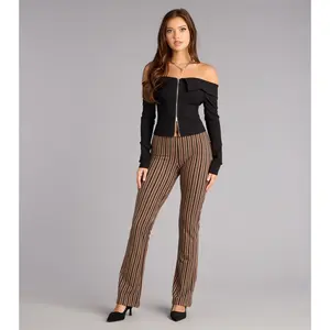 Retro Remix Striped Flare Pants