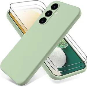 Phone Case with 2 Screen Protector, Soft Anti-scratch Microfiber Lining Full Body Shockproof Slim Cover, Phone Accessories for Samsung Galaxy A16 A36 A56 A26 A25 A24 A35 A34 A15 A14 A13 A55 A54, Phone Protective Cover, Casing