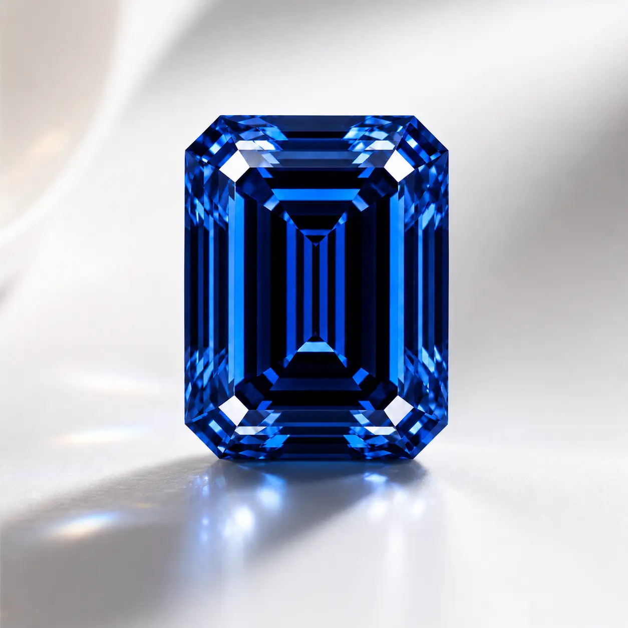 Royal Blue Emerald Cut Moissanite Loose Stone 2ct | VVS1 Clarity, Traceable GRA Certificate high-quality material jewelry green