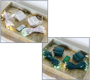 Bethlehem Lights S/2 Diamond Lights with Remote and Color Flip LEDs