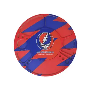 360° Rotating Red & Blue Tray | Handcrafted Decorative Organizer, Special Edition