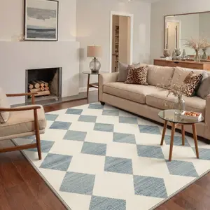 【Deals For You Days】BEIMO Home Carpet – Machine Washable, Soft, Pet Friendly, Non-Slip Area Rug, Perfect Floor Rug for Living Room, Bedroom, Kitchen, Hallway ,ARC3223-TEAL CRYSTAL