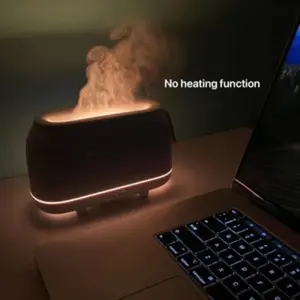 Flame Humidifier, Flame Aromatherapy Machine, Bedroom Desktop Atmosphere Decor Light, Creative Humidifying Lamp, USB Powered, Home Valentine's Day Gift, Aroma Diffuser Humidifiers, Aromatherapy For Home