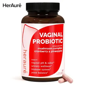 HerAuré Women’s Probiotics - pH Balance, Odor Control, Flora Health - 7 Billion CFU Probiotic, Prebiotic, 7-in-1 Mushroom Blend, Cranberry, Pineapple - 60 Capsules, Self-Care Gift, beach essentials, Deals For You Days