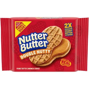 Nutter Butter Double Nutty Peanut Butter Sandwich Cookies, 1 Pack
