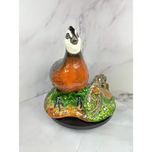🐦 Vintage Ceramic Quail Figurine – Hand-Painted Wildlife Decor 🐦