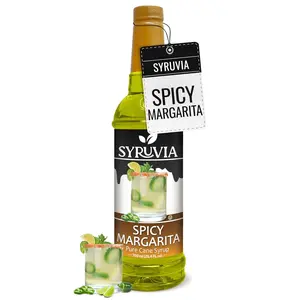 Syruvia Spicy Margarita Syrup For Drinks 25.4 Ounces Spicy Margarita Flavoring Syrup For Cocktails And Mocktails