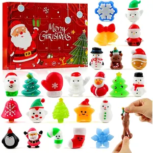 Christmas Squishy Advent Calendar 2026, 24 Days with Mochi Squishy Toys, Mini Advent Calendar for Kids Boys Girls Teens