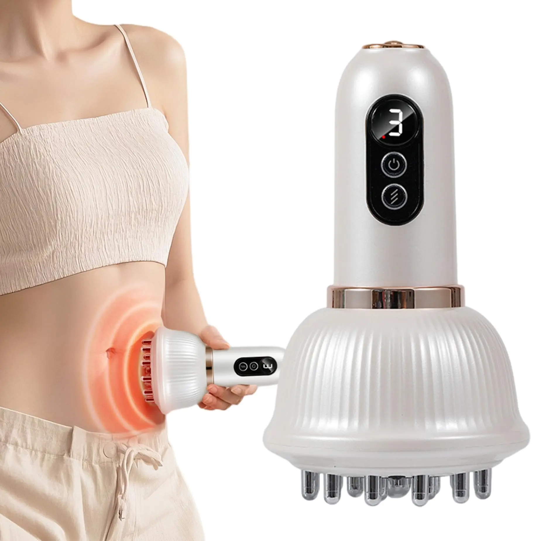 USB rechargeable electric massager, suitable for the whole body, ideal for the abdomen, legs, back, and shoulders, portable and stylish design, essential for daily home massage, a gift for parents