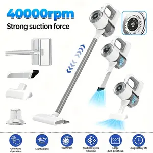 Handheld high-power cordless vacuum cleaner with mop, LED display, detachable components,1.5KG lightweight body, vacuum and mop all-in-one, multi-speed cleaning for hardwood, ceramic, home & office aspiradora carpet suction mode Bagless Vacuum Cleaner