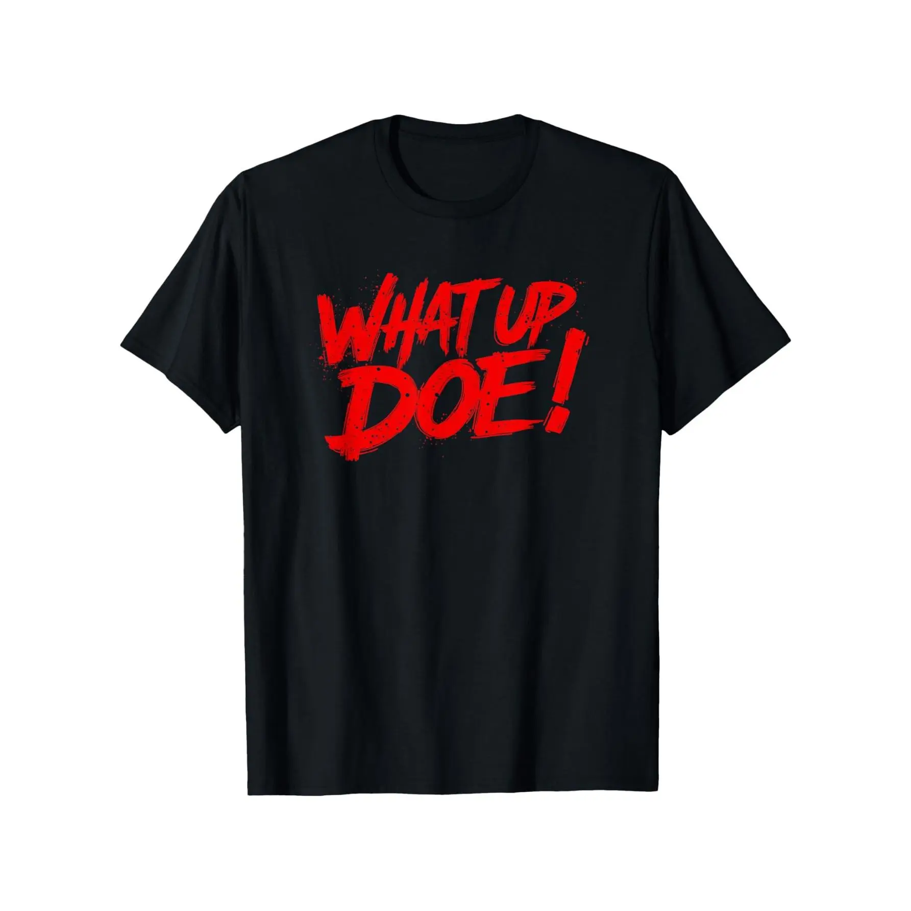 Men's Vintage Detroit 313 Graphic T-Shirt - What Up Doe! Bold Red Print 100% Cotton 180gsm Heavyweight Black Casual Round Neck Short Sleeve Tee S-XXXL for Summer Outdoor Streetwear & Urban Fashion - Motor City Pride Apparel graphic tee Crewneck Menswear