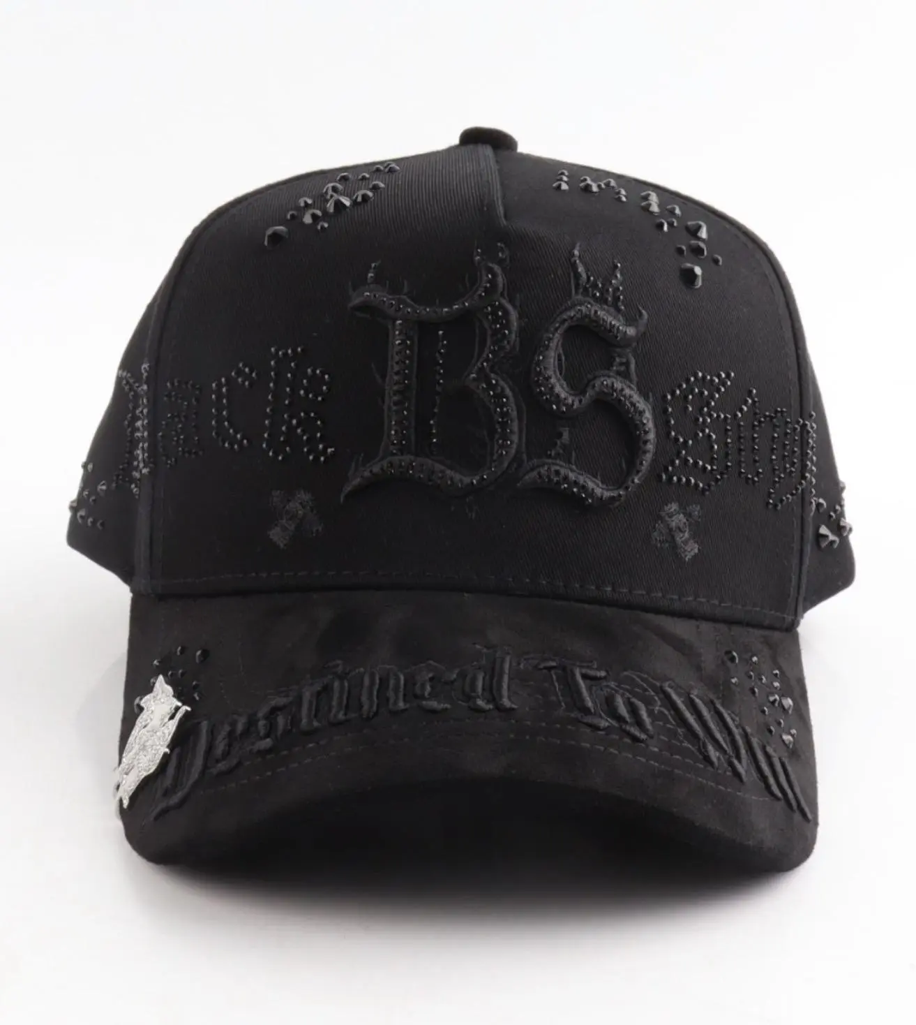 Total Black Sports & Outdoor Hat - BS Destined To Win Design Graphic Hats Adjustable Streetwear Hat