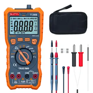NJTY T28B Digital Multimeter, Battery Required High Precision True RMS 6000 Counts Multimeter, Auto-Ranging Voltmeter, Multimeter Tester (Without Battery)