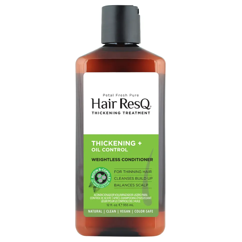 Thickening 2-in-1 Shampoo and Conditioner for Fine, Thinning Hair with Biotin & Caffeine, 12oz - Organic Vegan Haircare for Anti-Hair Loss Support & Oil Control, Scented with Lavender & Tea Tree, Cleanser, Peppermint, Scalp Care, Moisture, Kukui Seed (*Al
