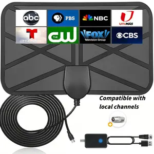 TV Antenna Indoor for Smart TV, Digital Antenna with Signal Booster for More Free Local Channels, Long Range Reception, No Monthly Bill, Easy Install