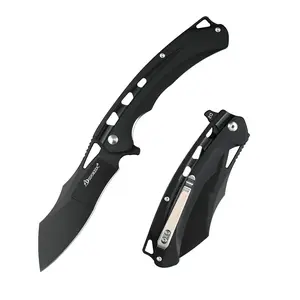 SDOKEDC Compact D2 Steel Blade Ball Bearing Folding Knife for Men, G10 Handle EDC Tactical Pocket Knife, Durable Outdoor Tool with Gift Box (9.1cm)