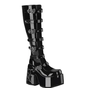 Knee High Boots with Spider Buckles Knee High Boots with Spider Buckles