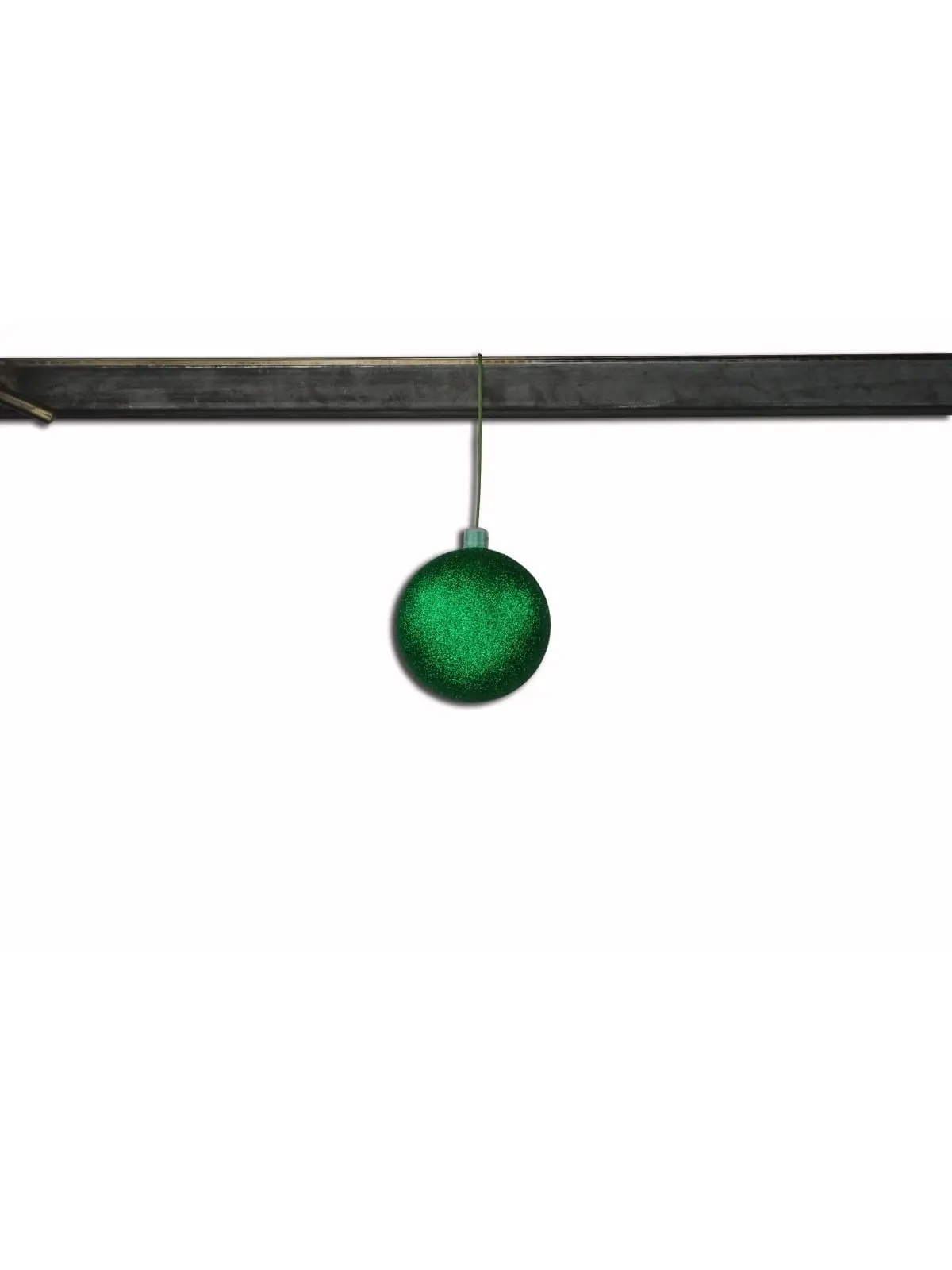 212 MAIN Green Glitter Ball Christmas Hanging Ornaments, 2.75 in with Wire, Pack of 12, Festive Home Decor Ornaments for Tree & Floral Use, Christmas Ornaments