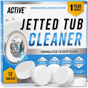Jetted Tub Cleaner Bathtub Tabs - 12 ACTIVE Cleaning Tablets