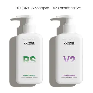 UCHOIZE Reboot Shampoo + V2 Silk Conditioner Bundle - Fresh Citrus & Green Tea Scented Hair Care Products - Scalp Balancing Soothing and Hydration - 0% Parabens 0% Mineral Oil - 280ml Each Bottle - Perfect For Summer