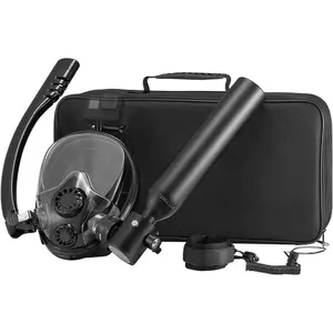 VEVOR Scuba Tank, 0.5L Portable Scuba Diving Tank, Diving Oxygen Cylinder Supports 5-10 Minutes Underwater Breathing, 98.43 ft Diving Depth, Lung Tank Kit with Snorkel Mask for Underwater Exploration