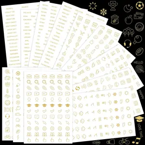 36 Sheets 1000+ Clear  Foil Monthly Planner Sticker Icons Calendar Book Planner Sticker and Office Accessories for Celebrations Journals Planning Scrapbooking Holiday Seasonal General Event
