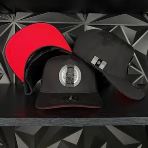 México plate SnapBack hat-black/red