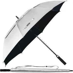 68/62/54 Inch UPF50+ UV Protection Windproof Large Golf Auto Open Vented Double Canopy Umbrella for Sun and Rain Protection Ideal for Outdoor Use