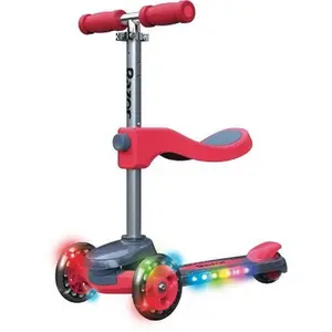 Razor Kids Trike Kick Scooter Rollie DLX Sport Balance Bike with Adjustable LED Lights for First-Time Riders 2-in-1 Convertible Design