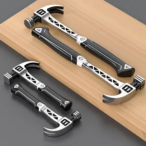 Oudisi Professional Multi-Tool Claw Hammer - High Carbon Steel, Heat-Treated Durability, Shock-Resistant Handle, Magnetic Nail Starter for Construction, Woodworking, Multi-Tool Claw Hammers