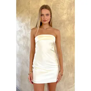Annie Cream Strapless Mini Dress