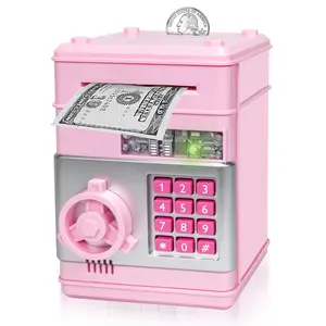 Cute Electronic Coin Money Bank | Trendy Electronic Piggy Bank | ATM-Style Electronic Toy Savings Box, Cash Safe Bank - Perfect Gift for Kids! Hot Selling Electronic Coin Bank