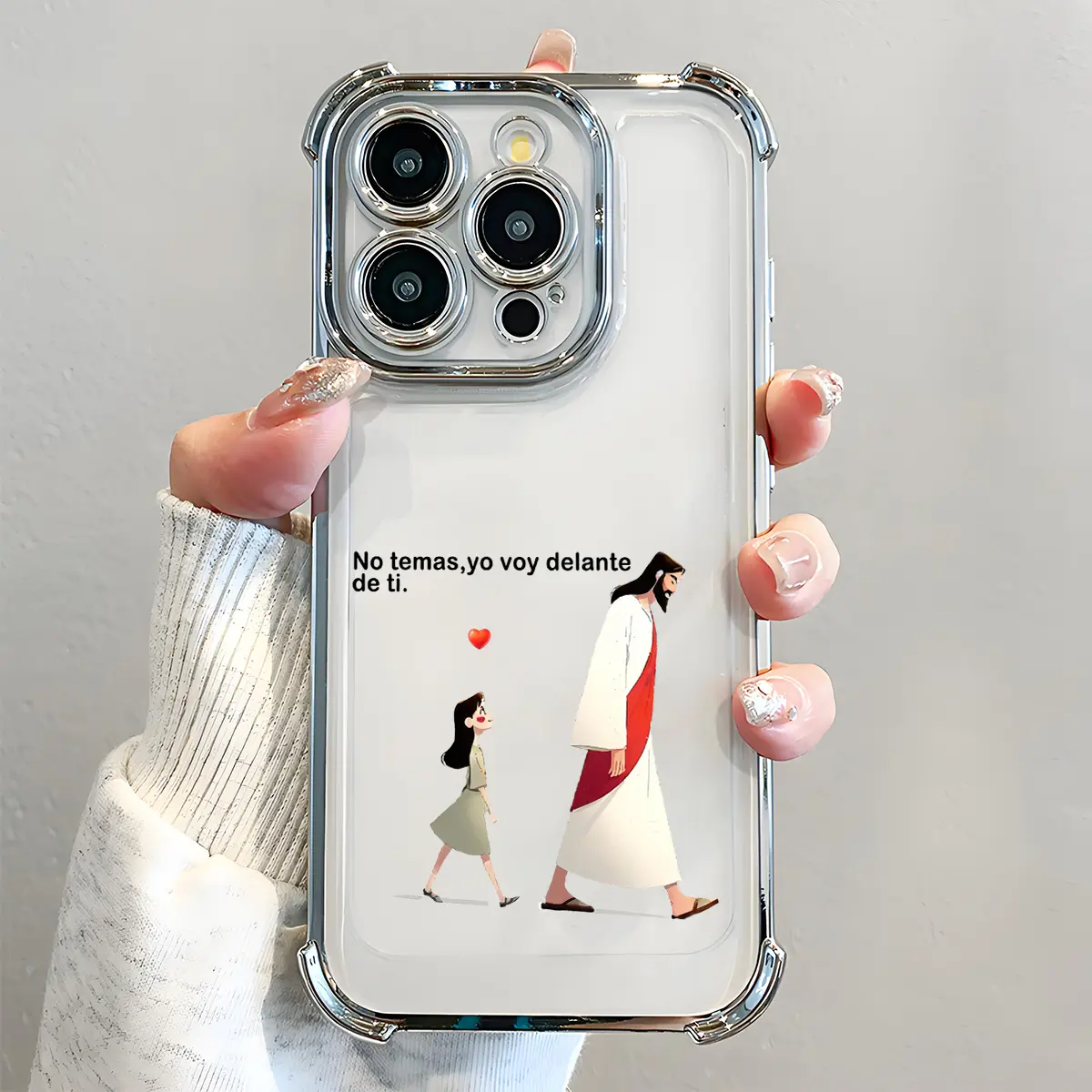 Bible Verse God Jesus Pattern Phone Case, Electroplated Cover with Airbag Shockproof Soft TPU Cover for iPhone 11 12 13 14 15 16 17 Pro Max Plus Air X