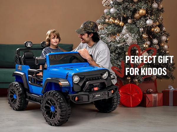Outfunny 24V 4WD Electric Ride on Car for Kids, 2 Seater Ride on Toy Truck w/Remote, 4x200W Motors, Bluetooth