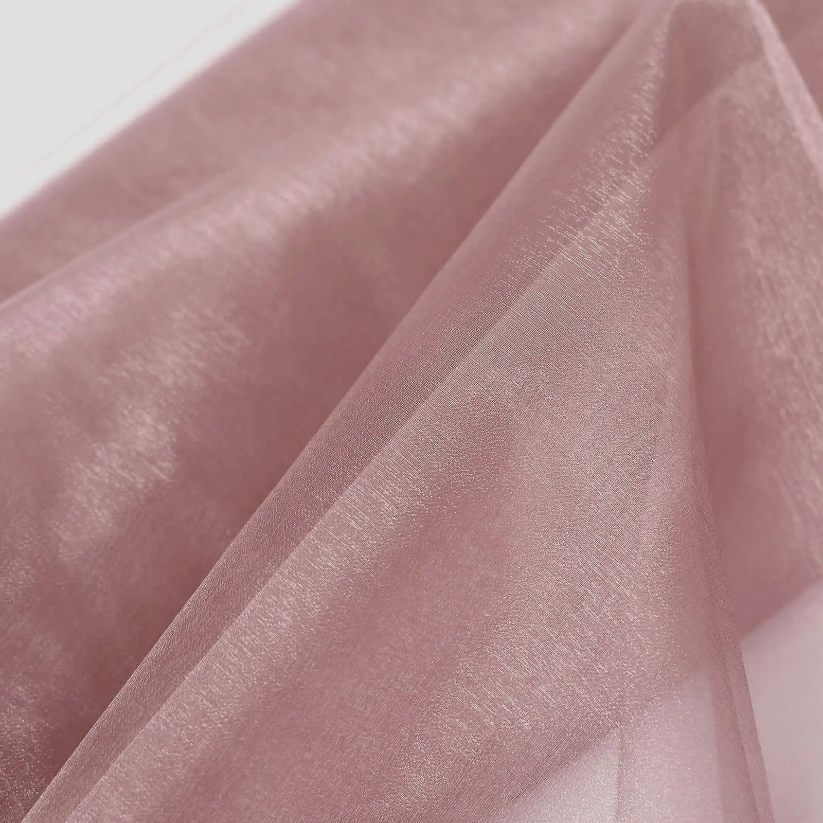 Dusty Rose Solid Sheer Chiffon Fabric Bolt, 54"x10yd, DIY Voile Drapery Fabric for Backdrop, Gowns, Wrapping, Flower Bouquet