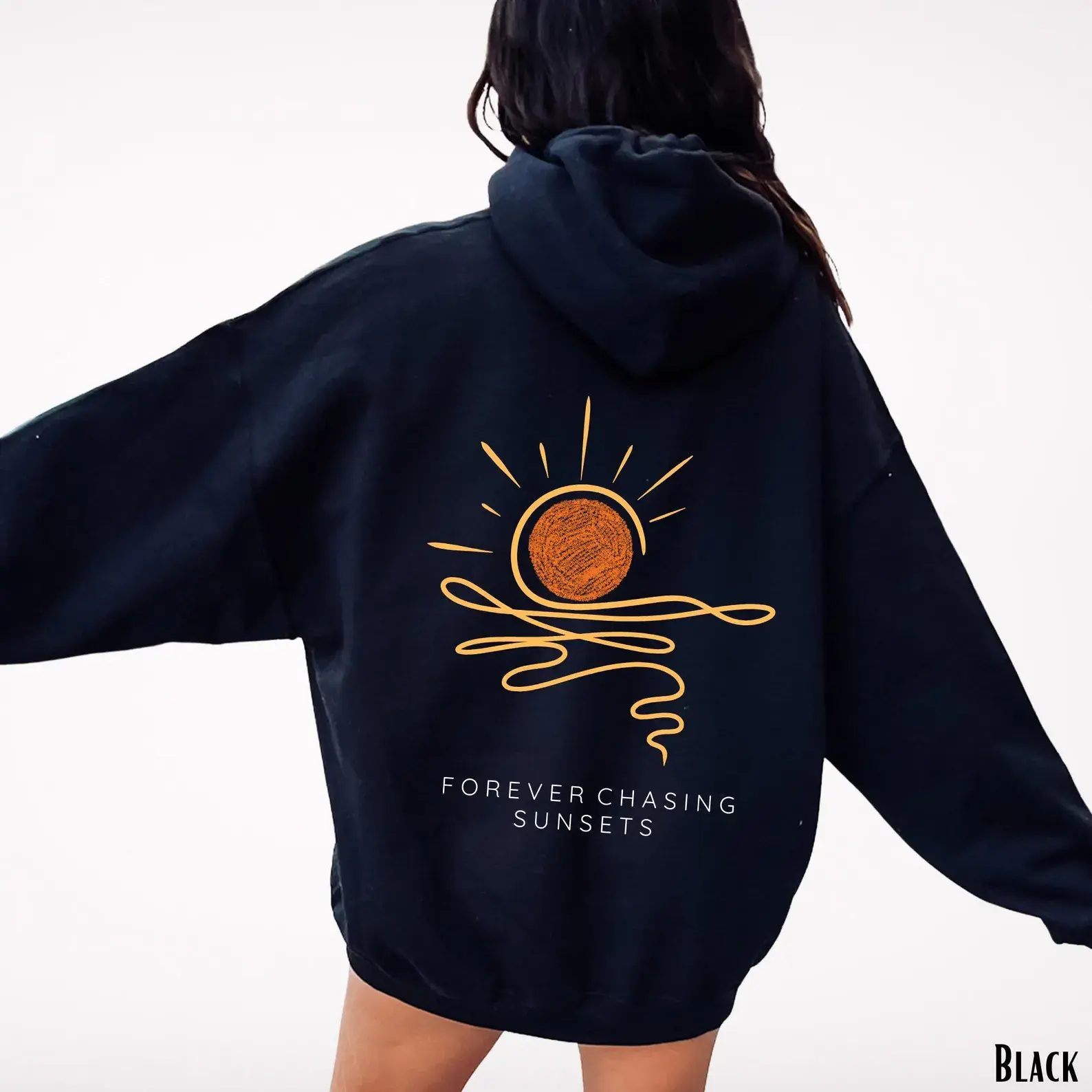 Sunset Sweatshirt - Beach Sweater - Beach Hoodies - Oversized Beachy Crewneck - Coconut Girl Surf Hoodie - Beach Sweatshirt