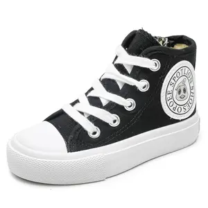 OPOEE Boys & Girls High Top zipper Kids' Espadrcanvas Shoes Big logo Back-to-School Season Little White Shoes Teen Classic Kids' Sneakers Tennis Shoes Baby Skate Shoes