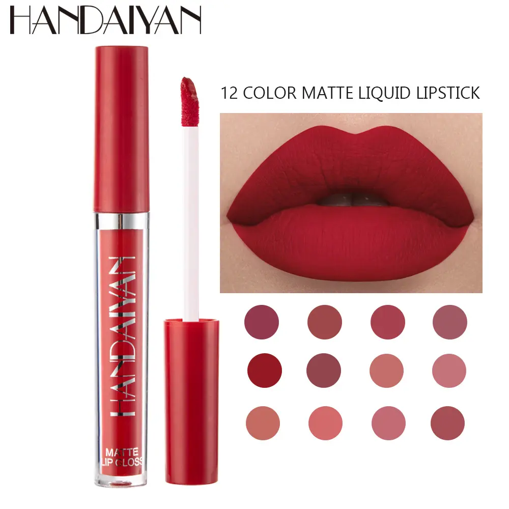 Handaiyan Matte Liquid Lipstick Set, Long-Lasting Waterproof Non-Stick Cup, Perfect Gift for Halloween Christmas Carnival Valentine's Day, Cosmetic