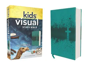 NIV, Kids' Visual Study Bible, Leathersoft, Teal, Full Color Interior: Explore the Story of the Bible---People, Places, and History by Zondervan [Leatherbound Book]