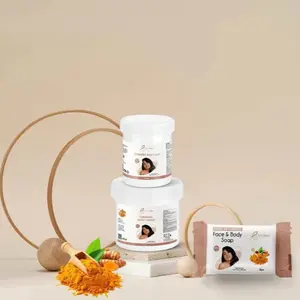 BYENBLAN Turmeric Mini Multi-Pack Body Beauty Set - Moisture-Boosting Moisturizer, Soothing Daily Care Kit for Sensitive Skin, Hydrating Soft Skin Personal Use Set