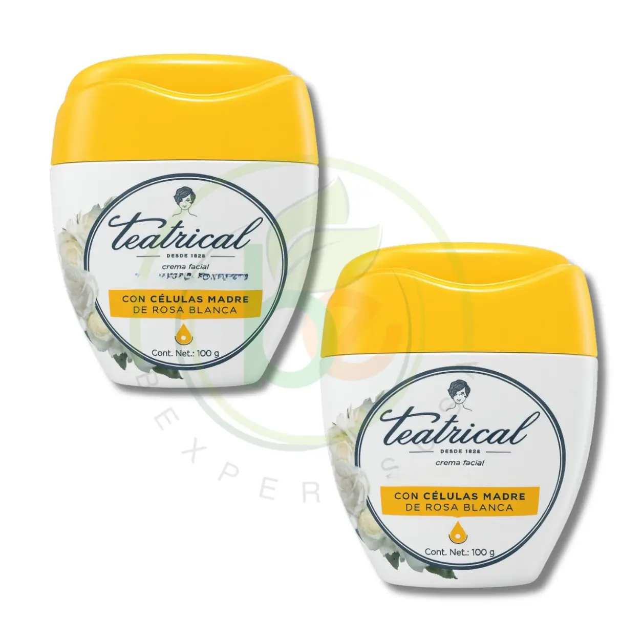 Teatrical Genomma Lab 2 Pack Special Bundle TEATRICAL CELULAS MADRE CREMA 100g - Radiant Daily Hydrating Nourishing Cream with Rosa Blanca Stem Cells