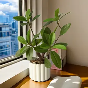 1pc Realistic Plant Pot Indoor Desktop Decoration Fake Plant Ornament Artificial Potted Plant Includes Flower Pot, Suitable for All Seasons Home Decor