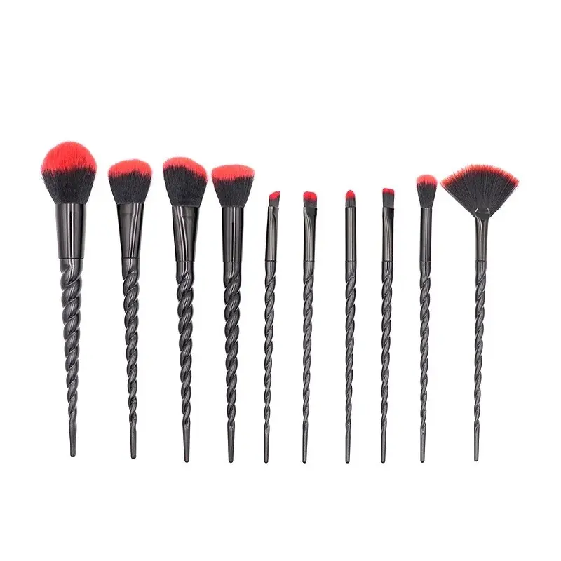 Punk Gothic Unicorn Makeup Brush Set, Includes Powder Puff and Egg-Shaped Brushes, Multifunctional Make Up Tools, Suitable for Sensitive Skin, Cosmetic Brush Set, Face Makeup Brushes