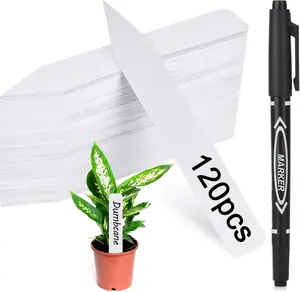 120PCS PVC Plastic Garden Plant Labels - Outdoor Waterproof, Sunlight-Proof Markers for Nursery Seed Identification
