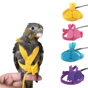 Bird Flight Harness Vest, Parrot Flight Suit with Leash for Parakeets Cockatiels Conures Budgies, Bird Flying Clothes with Rope and Handle for Outdoor Activities Training, Anti Bite
