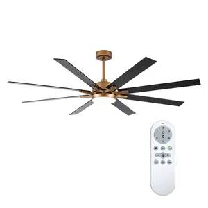 PARROT UNCLE 65-inch Black Balachandran Industrial Reversible DC Motor Ceiling Fan with LED Lighting & Remote Control for Living Rooms & Bedrooms - Modern Rustic Lamps