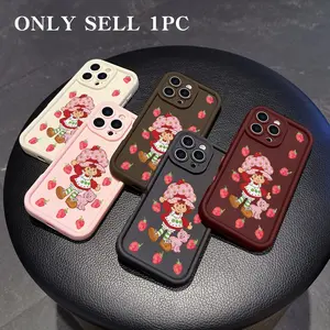 High bamboo strawberry girl following applicable to apple 11/12/13/11/14/16/17/15 / PRO/PROMAX/PLUS/Air phone models Cover, such as the right choice of boyfriend and holiday gifts