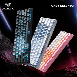 Aula Win60 He Wired Gaming Keyboard, 60% Layout, Portable Plug-And-Play, Cool RGB Lighting, Sensitive Magnetic Switches, Compatible with Windows/amc